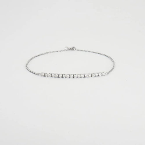 Bracelet Bracelet or blanc barrette de diamants 0.55ct 58 Facettes