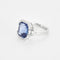 Bague 53,5 Bague - Saphir 6 ct et diamants en or blanc 18k 58 Facettes LJ21