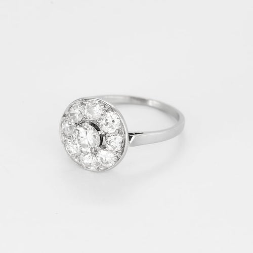 Anillo 52 Elegante Anillo platino y diamantes 58 Facettes SMA0406X4