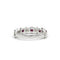 Bague 53 Demi Alliance - Or blanc, Diamants & Rubis 58 Facettes 250035SP