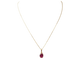 Necklace Necklace Solitaire in 18 ct yellow gold and ruby 2.36 ct 58 Facettes GN5D