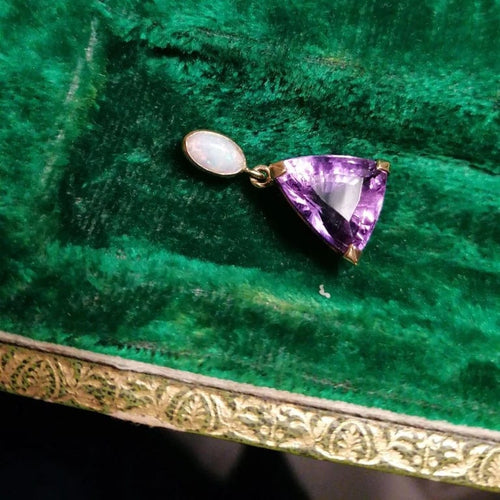 Pendentif Pendentif Améthyste et Opale or jaune 58 Facettes 2847