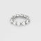 Bague 51 Bague souple sertie de diamants en or gris 18k 58 Facettes JRW0025-51