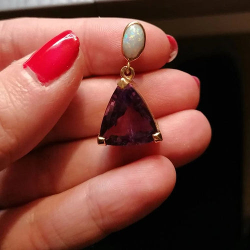 Pendentif Pendentif Améthyste et Opale or jaune 58 Facettes 2847