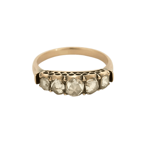 Bague 51 Bague jarretière en or rose 18k et diamants 58 Facettes DADB-03