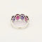 Bague 49 Bague sertie de tourmalines rouges et améthystes en or gris 18k 58 Facettes RNG3391
