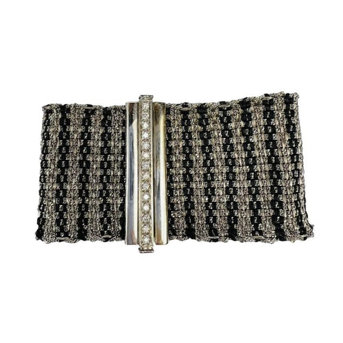 Bracelet Carolina Bucci - Bracelet manchette en or gris et diamants 58 Facettes 20400000734