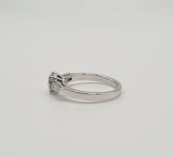 Bague 49.5 Bague Or blanc Diamants 58 Facettes