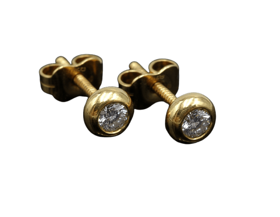 Boucles d'oreilles Boucles d’oreilles en or jaune 18 carats avec diamants 58 Facettes