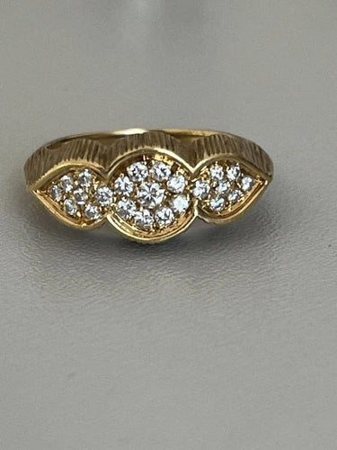 Bague 55 Bague or jaune diamants 58 Facettes 5705