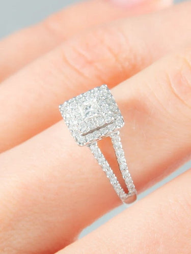 Bague 52 Bague Princesse Diamants 58 Facettes