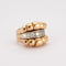 Bague 40 Bague Or Jaune Godronné Diamants 58 Facettes LOT 4081