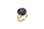 Pierścionek Pierścionek z żółtego złota 18 kt z ametystem 58 Facettes anl908