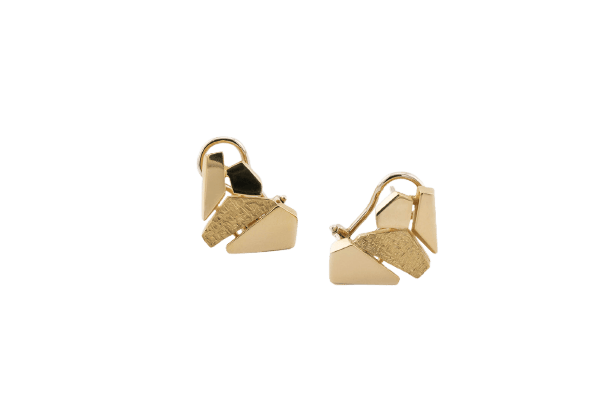 Boucles d'oreilles Oro Giallo Rutigliano - Boucles d'oreilles vintage en or jaune 18 ct 58 Facettes ORC26