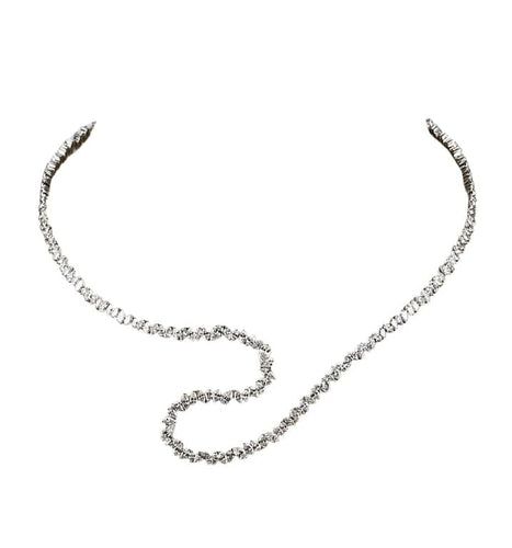 Collier Collier choker or blanc diamants 58 Facettes N388