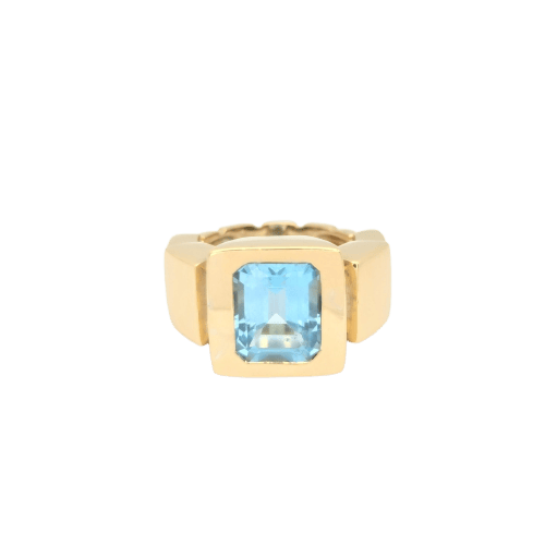 Bague 54 Didier Guérin - Bague en or jaune 18 carats avec topaze 58 Facettes 28815