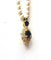 Collier Collier perles de culture et or jaune saphirs et diamants 58 Facettes