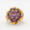 Bague 52 Bague Fleur Or Jaune Améthystes Diamants 58 Facettes 4927
