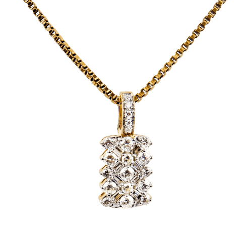 Pendentif Pendentif vintage style édouardien en or 750 et diamants 58 Facettes 2655