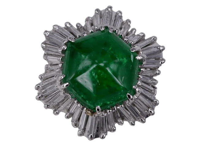 Bague bague émeraude et diamant colombienne 58 Facettes BA-658