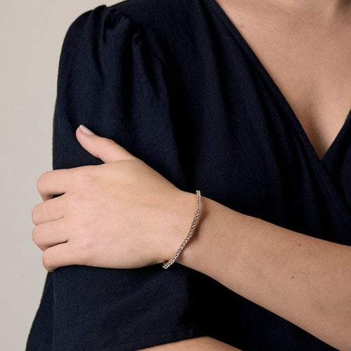 Bracelet Bracelet souple élastique serti de diamants en or rose 18k 58 Facettes JBW0010-18