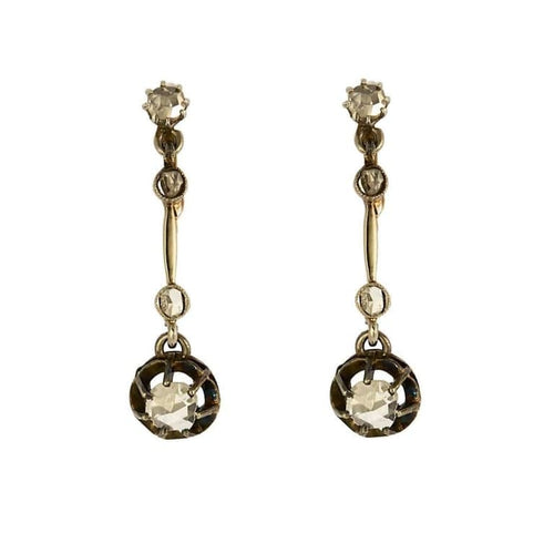 Boucles d'oreilles Boucles d'oreilles pendantes en or rose 18k, platine et diamants 58 Facettes DADB-09
