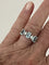 Bague 52 Bague or gris aigues-marines diamants 58 Facettes 4627