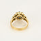 Ring 60.5 "Flower" ring in yellow gold, sapphire and diamonds 58 Facettes LEN1849X2