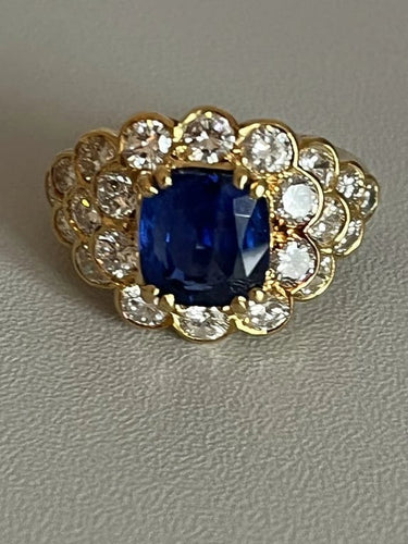 Bague 52 Bague Or Jaune Saphir Ceylan Diamants 58 Facettes 5009