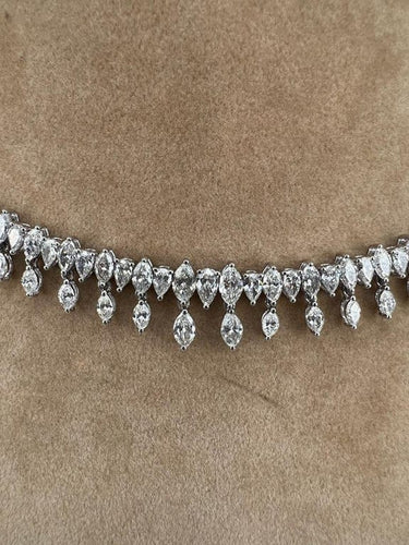 Collier Collier Or blanc Diamants 58 Facettes 376