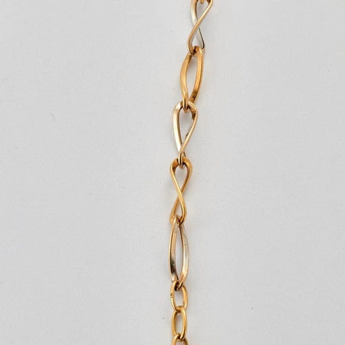 Collier Collier à maillons losangiques en or jaune et or gris 18k 58 Facettes ALGU24