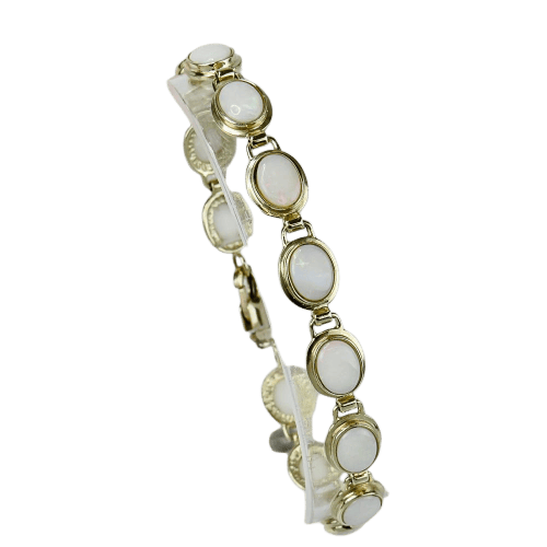 Vintage bracelet - 14-carat yellow gold and opal bracelet 58 Facettes 2556