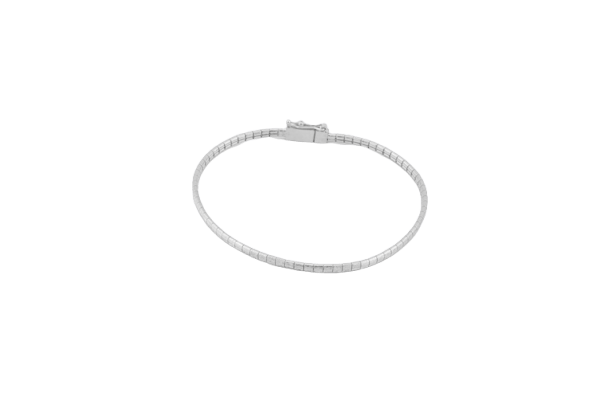 Bracelet Snake - Flat bracelet in 18 ct white gold 58 Facettes brc228