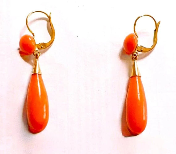 Boucles d'oreilles Boucles d'oreilles Or jaune Corail 58 Facettes