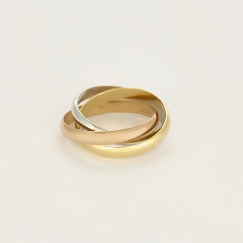 Bague 59 Cartier - Bague Trinity vintage en or trois couleurs 18k 58 Facettes DADB-08