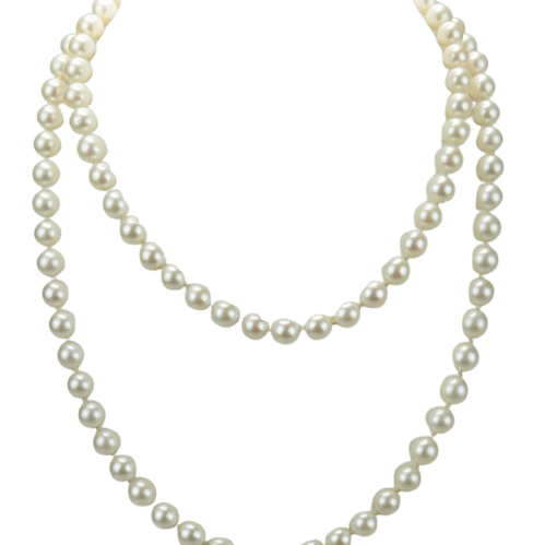 Akoya Pearl Necklace - 14-carat two-tone gold clasp and diamonds 58 Facettes 1998