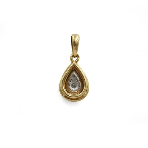 Pendentif Pendentif Poire - Or Bi-Colore & Diamants 58 Facettes 250435R