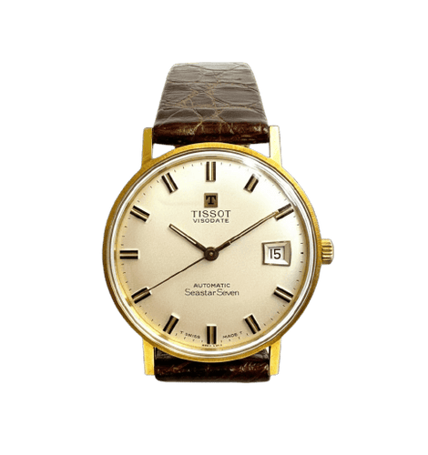 Montre Tissot Visodate Seastar Seven - Montre automatique boîtier en or 18 carats 58 Facettes