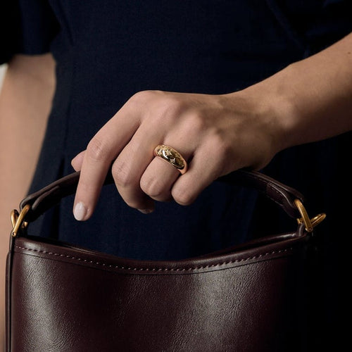 57号戒指 黄金戒指镶钻石 58 Facettes SENS2452X6