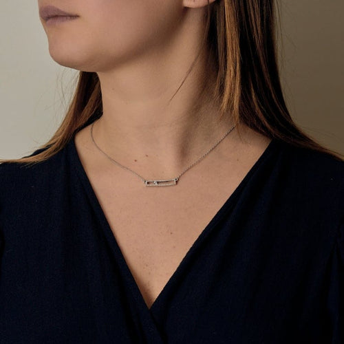 Colar Colar em ouro branco e diamantes 58 Facettes LEN1945