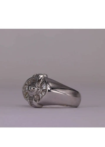 Bague 54 Bague Or blanc et Diamants 58 Facettes RNG0610