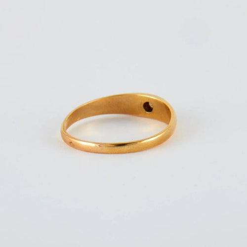 Bague 58 Bague jonc anglais or jaune diamant 58 Facettes