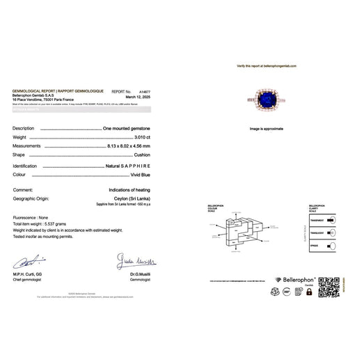 Bague 52 Bague en or jaune et blanc 18K avec saphir et diamants 58 Facettes 34433