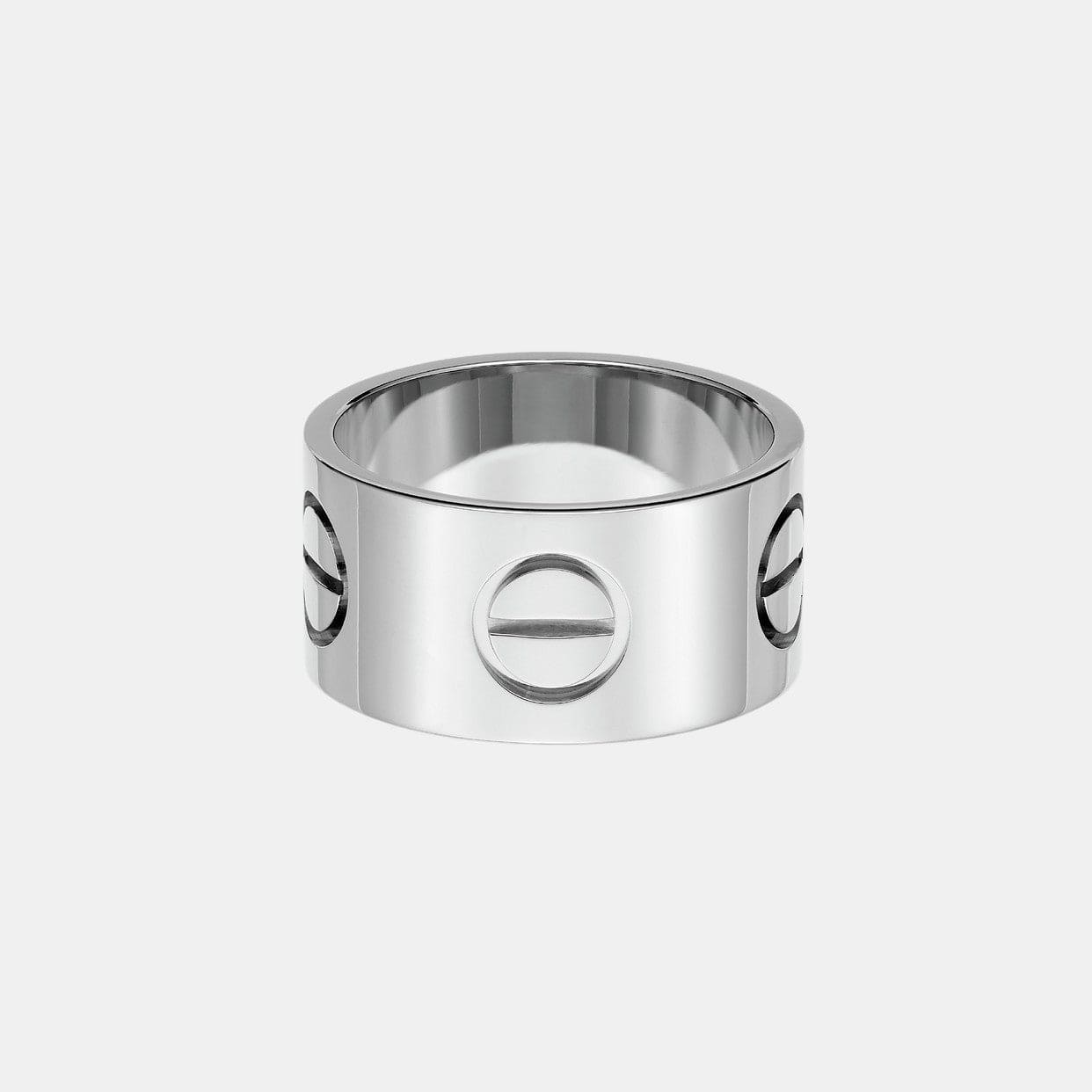 Bague LOVE Or Gris Largeur 11 mm