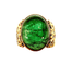 Bague 57 Bague en or jaune ornée tourmaline verte cabochon 58 Facettes AB314