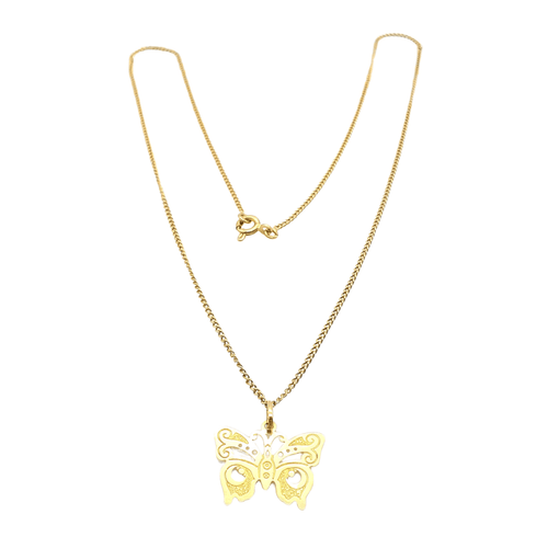 Collier Collier papillon or jaune 58 Facettes