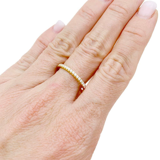 Bague 58 Tiffany & Co Soleste - Alliance tour complet en or jaune et diamants 58 Facettes 34023