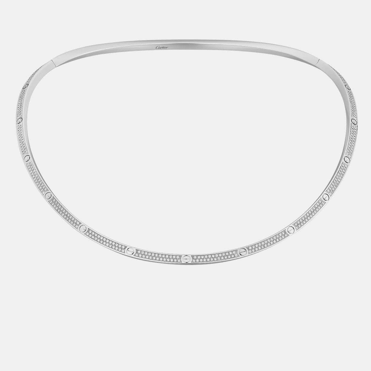 Collier Love Or blanc Diamant