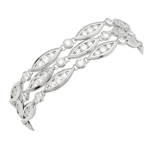 Bracelet Chaumet Classique - Bracelet en or blanc 750 serti de diamants 58 Facettes 23683