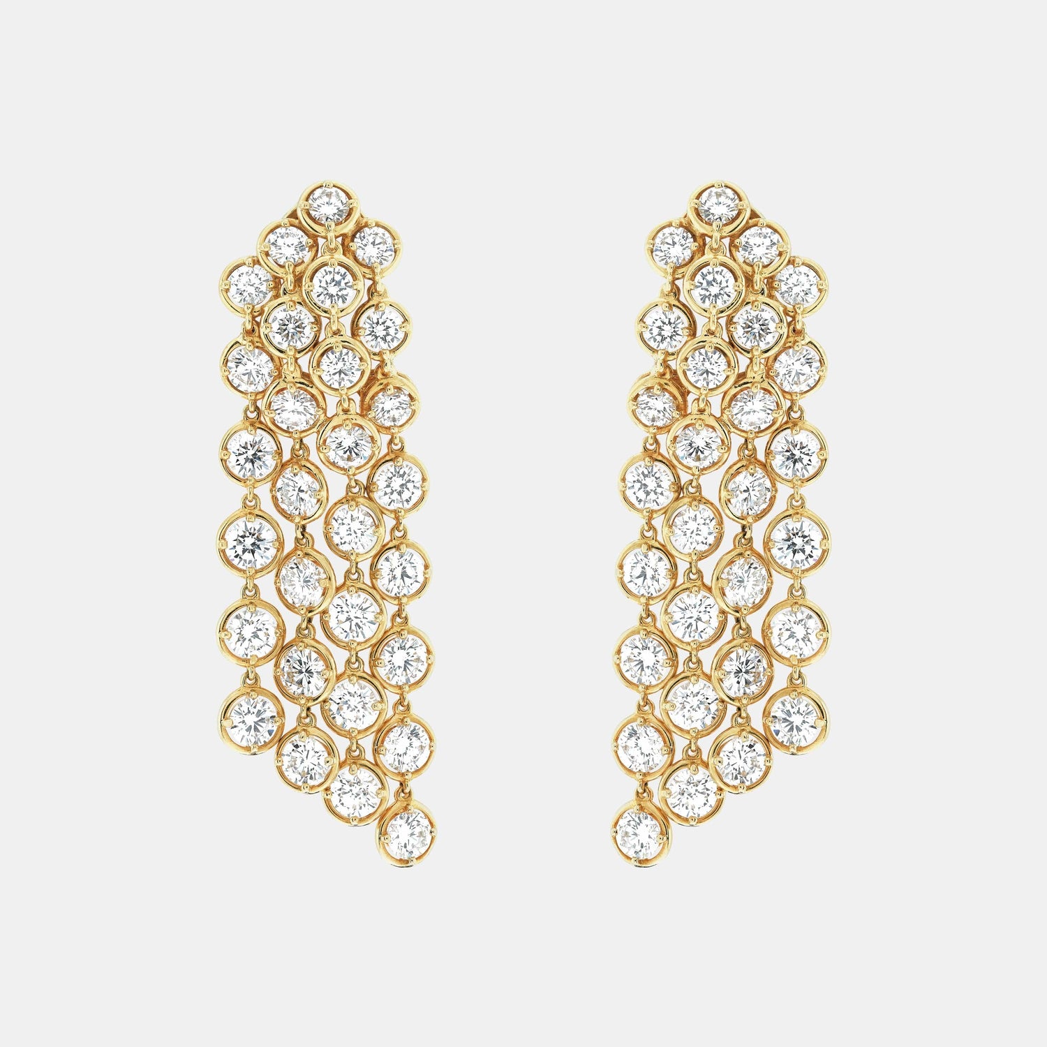 Boucles d'oreilles Palmyre Or jaune Diamant 12.33ct